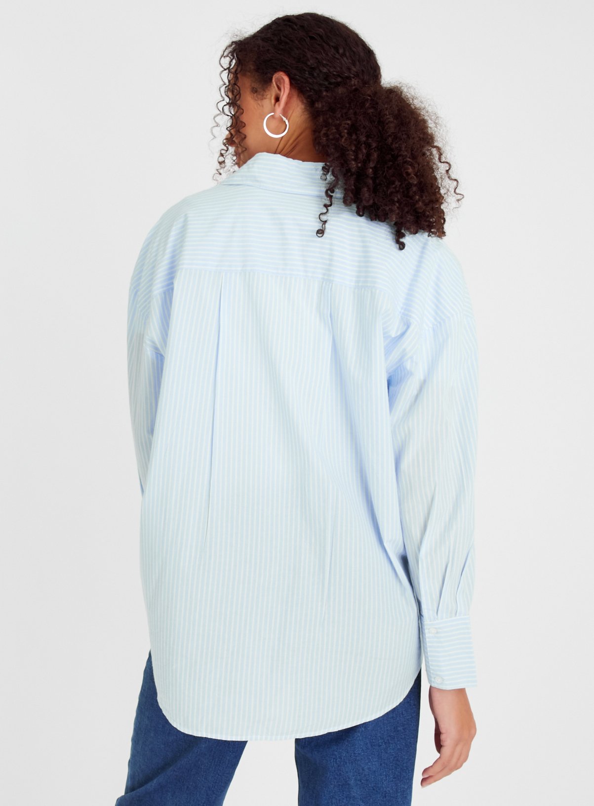 Blue Stripe Poplin Shirt 14 - Image 4 thumbnail